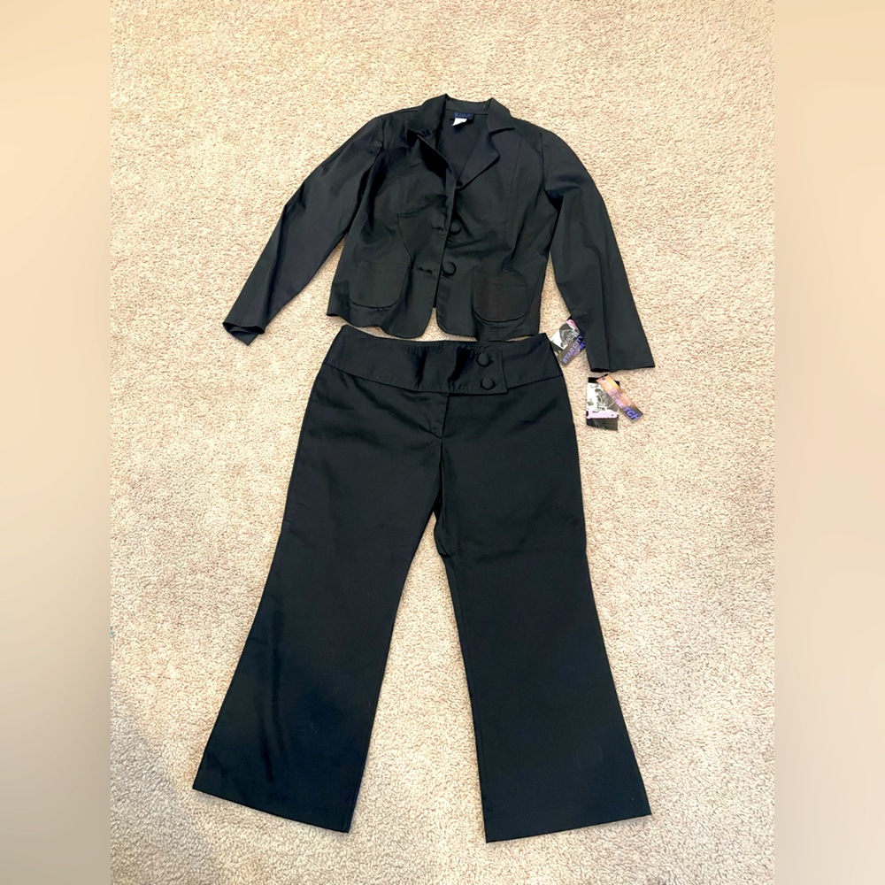 Y2K Dead stock Sears two piece set Size L juniors capri pants (Star City)